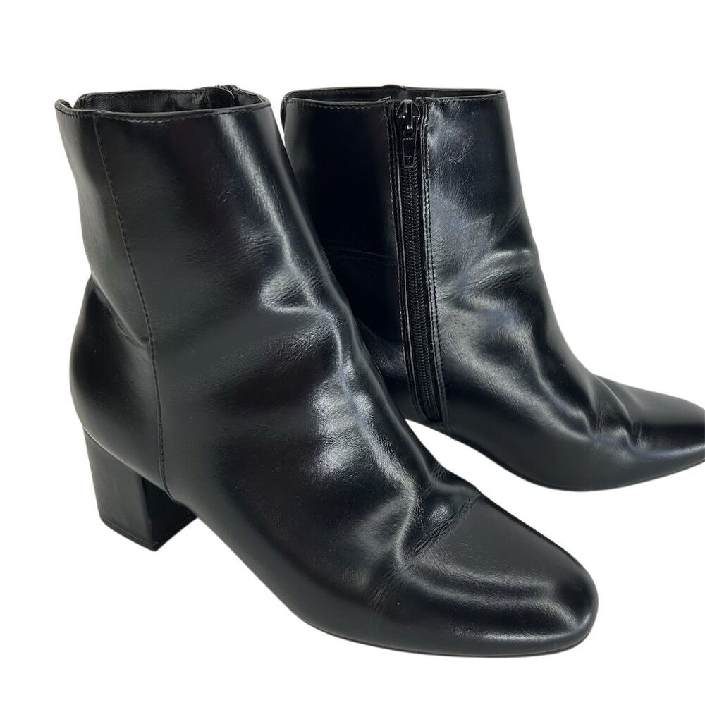 Journee Collection Women's Adria Black Booties Size 9 Casual Zip Vegan